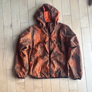 Orange and Black Hooded Jacket